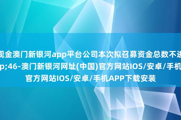 现金澳门新银河app平台公司本次拟召募资金总数不进步 46-澳门新银河网址(中国)官方网站IOS/安卓/手机APP下载安装